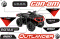 BODY - FEATURE DECALS - 2018 CAN AM OUTLANDER 4X4 X MR 850 EFI - CAN AM RED