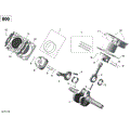 CRANKSHAFT PISTON AND CYLINDER - 800R EFI - 2020 CAN AM COMMANDER MAX 800R EFI