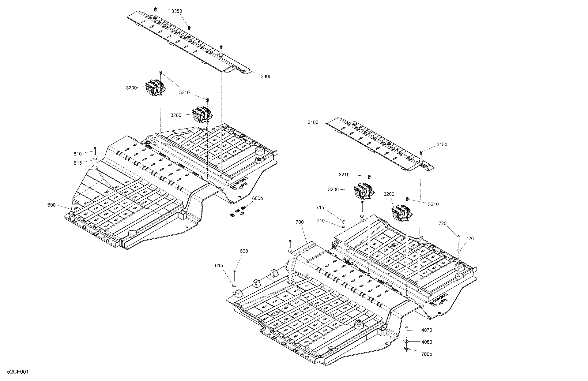 An Image of a Genuine Can-Am Parts Schematic Diagram showing the schematic - CAB INTERIOR - FLOOR