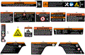 BODY - WARNING DECALS - 2026 CAN AM DEFENDER PRO HD10 XT - STEALTH BLACK - 64" WIDTH - (2)