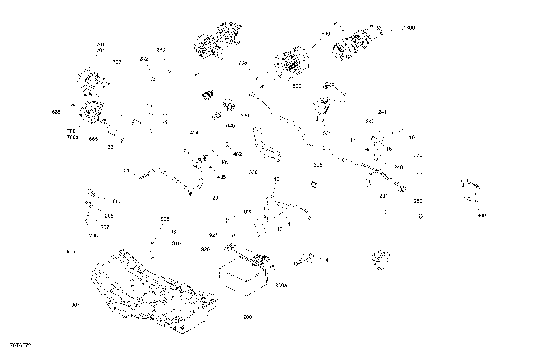 An Image of a Genuine Can-Am Parts Schematic Diagram showing the schematic - ELECTRIC - SYSTEM