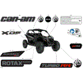 BODY - DECALS - 2026 CAN AM MAVERICK TURBO RR X DS - TIMELESS BLACK METALLIC - 64" WIDTH CALI