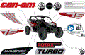 BODY - DECALS - 2024 CAN AM MAVERICK TURBO DS 64 INCH - FIERY RED METALLIC - 64" WIDTH CALI