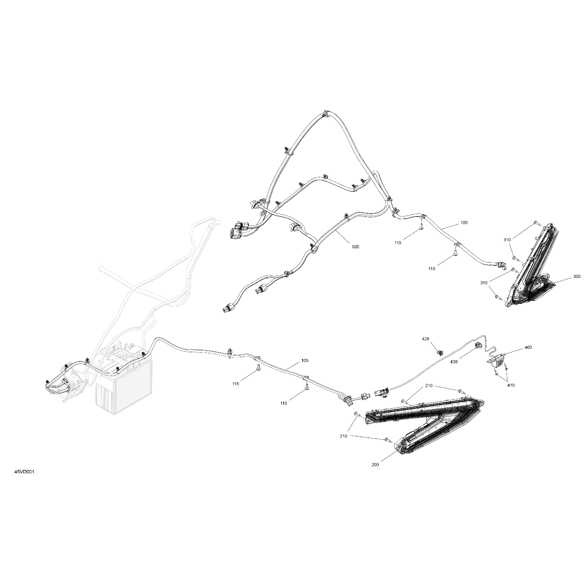An Image of a Genuine Can-Am Parts Schematic Diagram showing the schematic - ELECTRIC - CARGO ELECTRIC