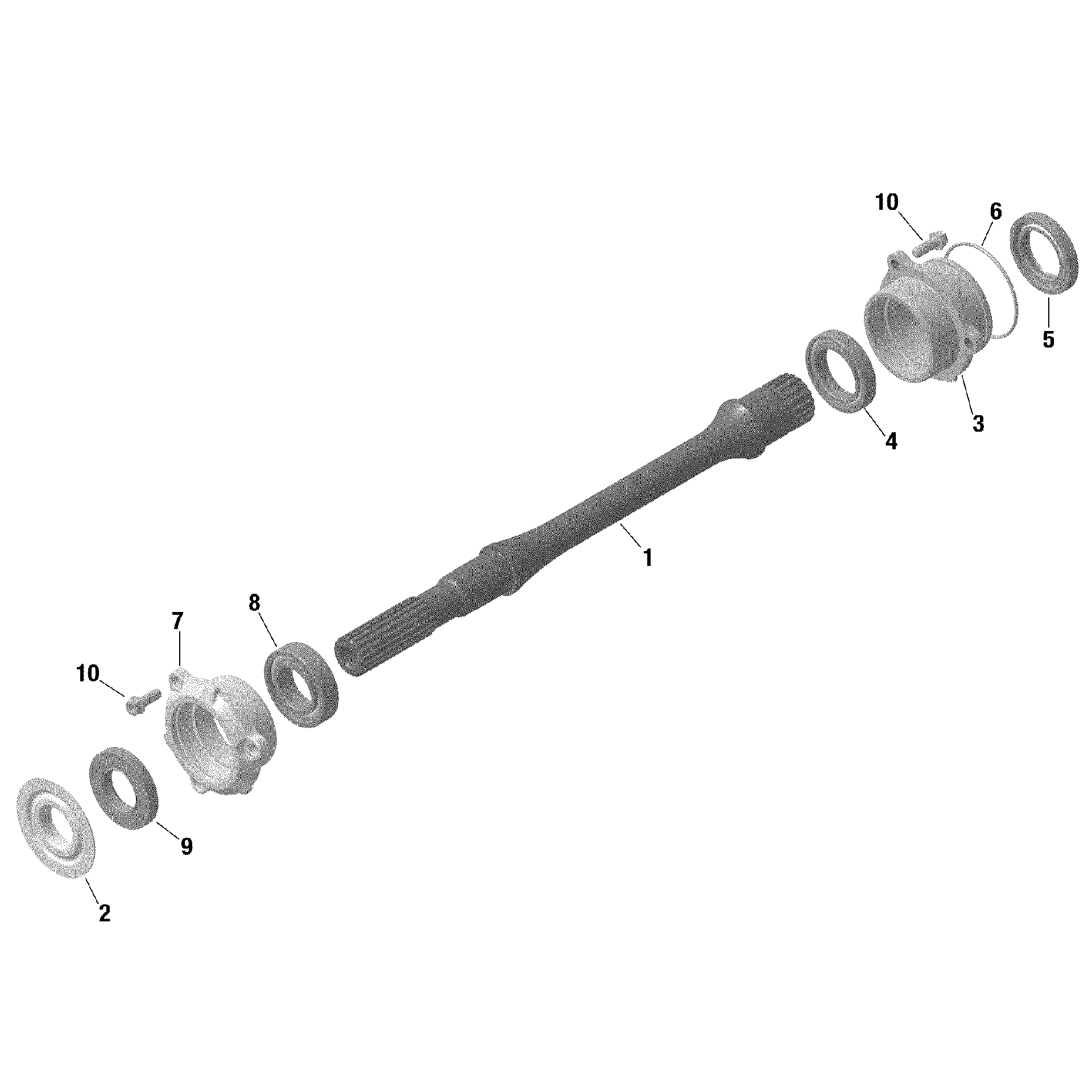 An Image of a Genuine Can-Am Parts Schematic Diagram showing the schematic - ROTAX - DRIVE SHAFT