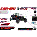BODY - DECALS - 2026 CAN AM MAVERICK MAX TURBO RR RS - DUSTY NAVY SATIN - 72" WIDTH