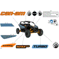 BODY - DECALS - 2026 CAN AM MAVERICK TURBO RS - SCANDI BLUE - 72" WIDTH CALI