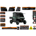 BODY - WARNING DECALS - 2025 CAN AM DEFENDER HD9 DPS CAB - COMPASS GREEN - 67" WIDTH