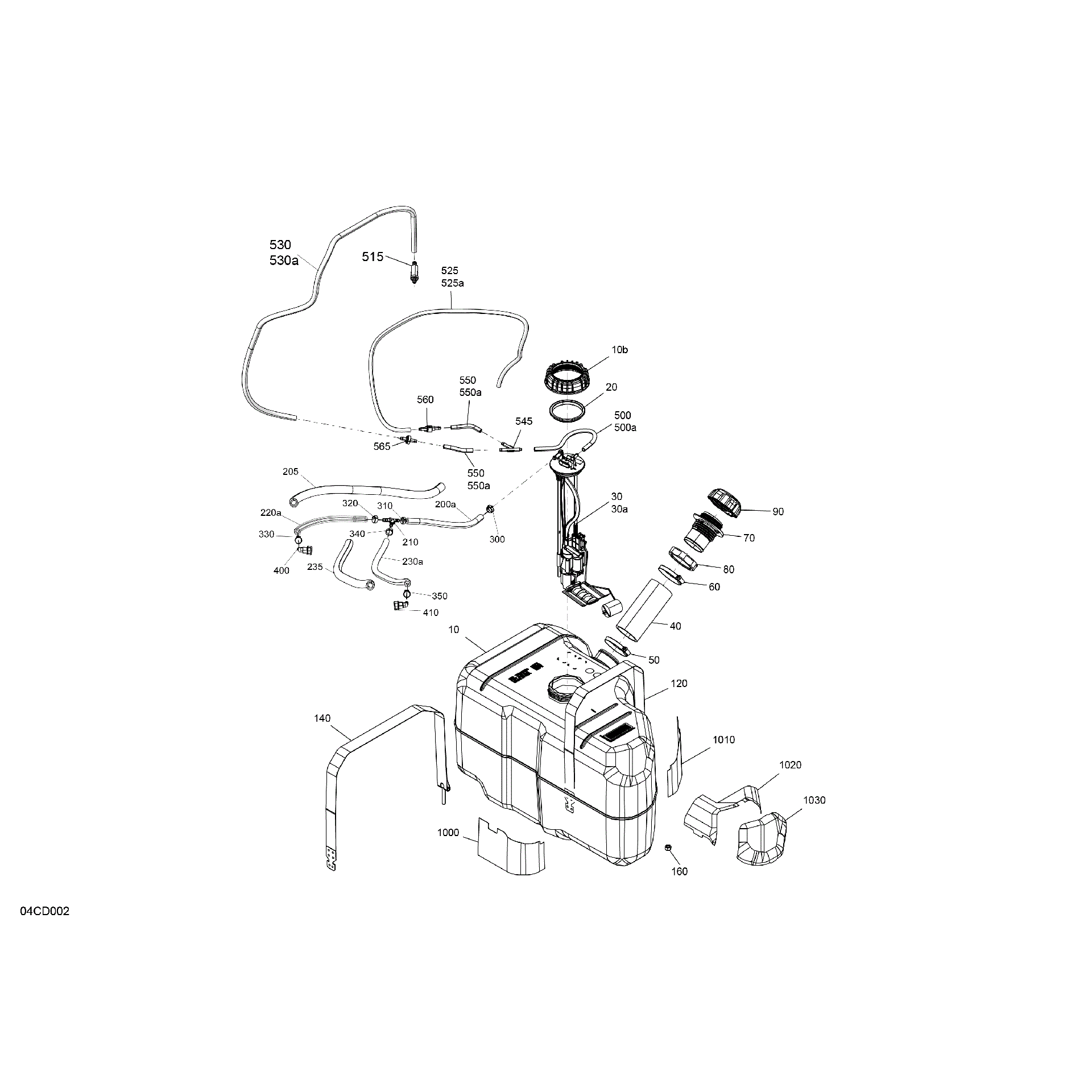 An Image of a Genuine Can-Am Parts Schematic Diagram showing the schematic - ENGINE - FUEL