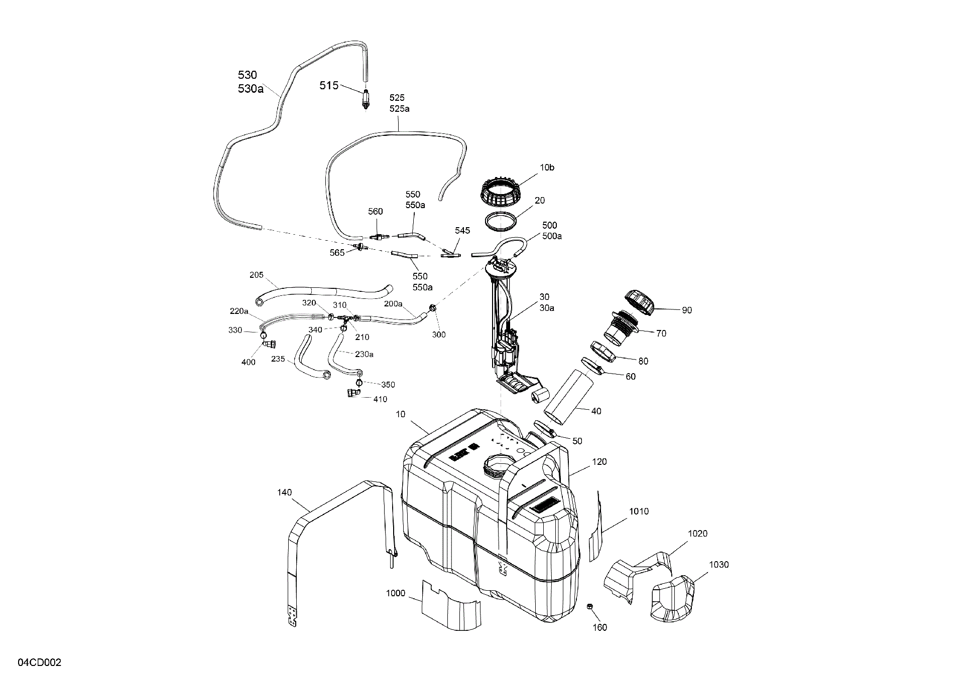 An Image of a Genuine Can-Am Parts Schematic Diagram showing the schematic - ENGINE - FUEL