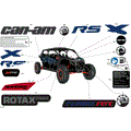 BODY - DECALS - 2026 CAN AM MAVERICK MAX TURBO RR X RS - DUSTY NAVY SATIN - 72" WIDTH