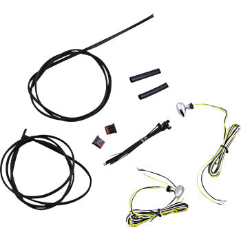 Micro Turn Signals - Dual - Amber / White - Chrome by Custom Dynamics