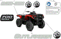 BODY - FEATURE DECALS - 2025 CAN AM OUTLANDER 700 4X4 - LEGION RED - (2)