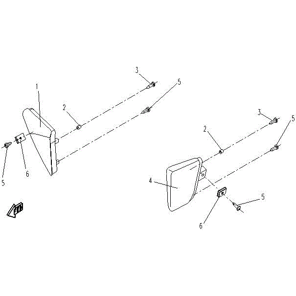 An Image of a genuine CFMOTO Parts Schematic Diagram showing the group - CAP BUMPER - 2016 CFMOTO CFORCE 500 SWB