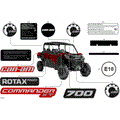BODY - DECALS - 2026 CAN AM COMMANDER MAX 700 EFI XT - FIERY RED METALLIC - 60" WIDTH