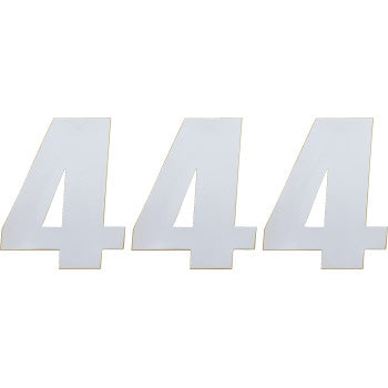 Race Number 4 White 6" by Moose Offroad