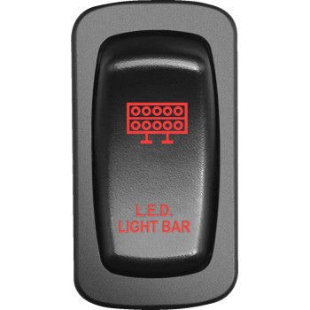 Light Bar Switch Red by Moose Offroad