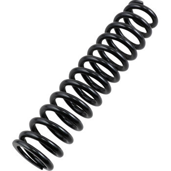 A close-up of the Epi Rear Spring Heavy Duty, black, 242 lb/in spring rate, tightly wound and sturdy, shown diagonally on a white background.