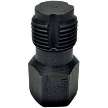 A close-up of the Thread Chaser Tool 18 mm x 1.5 by Jims, designed with hexagonal sections for I.D. thread repair, ideal for automotive or plumbing applications.