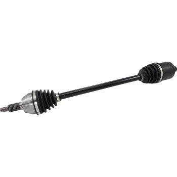 The Polaris Axle Kit Complete Super Duty Rear Left & Right by Epi features premium steel construction, black protective rubber boots, and a metal joint—an ideal OEM replacement engineered for efficient torque transfer and lasting durability.