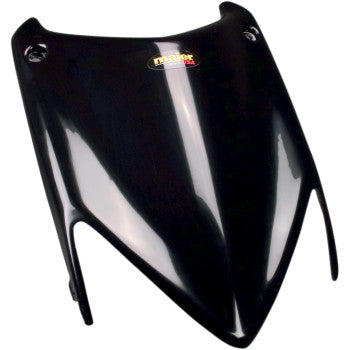 The Hood Black by Maier is a glossy black fairing part made of high-density polyethylene, with the Master USA logo near the top and two mounting holes on each upper corner.