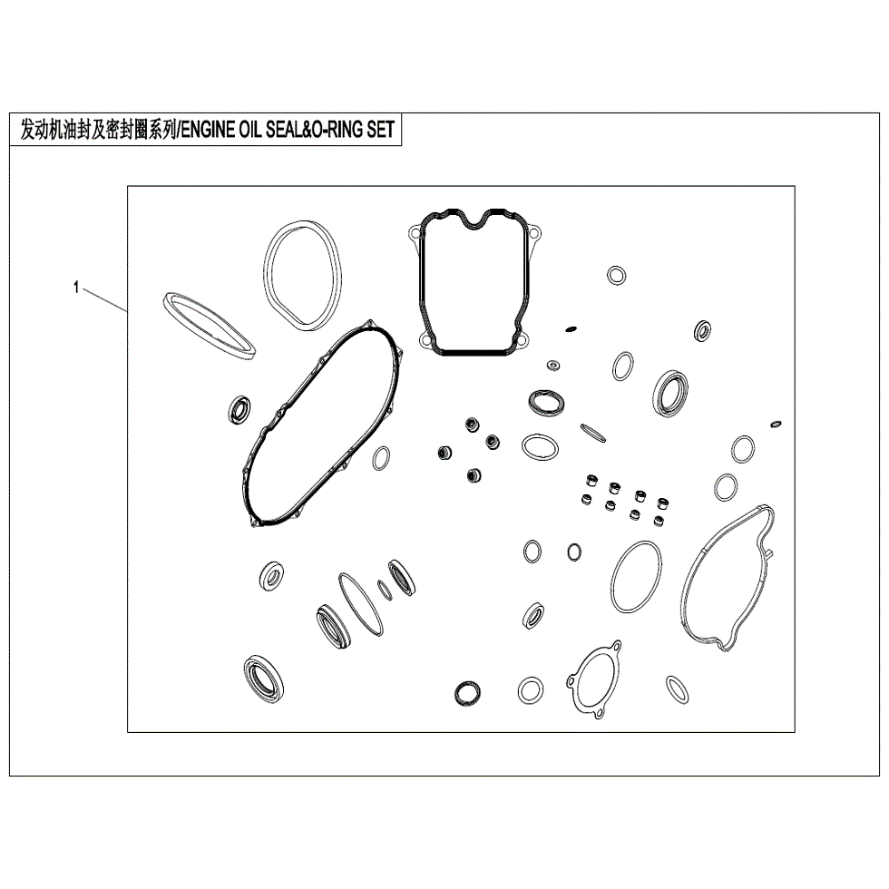 An Image of a genuine CFMOTO Parts Schematic Diagram showing the group - ENGINE OIL SEAL &O-RING - 2021 CFMOTO CFORCE 1000 Overland