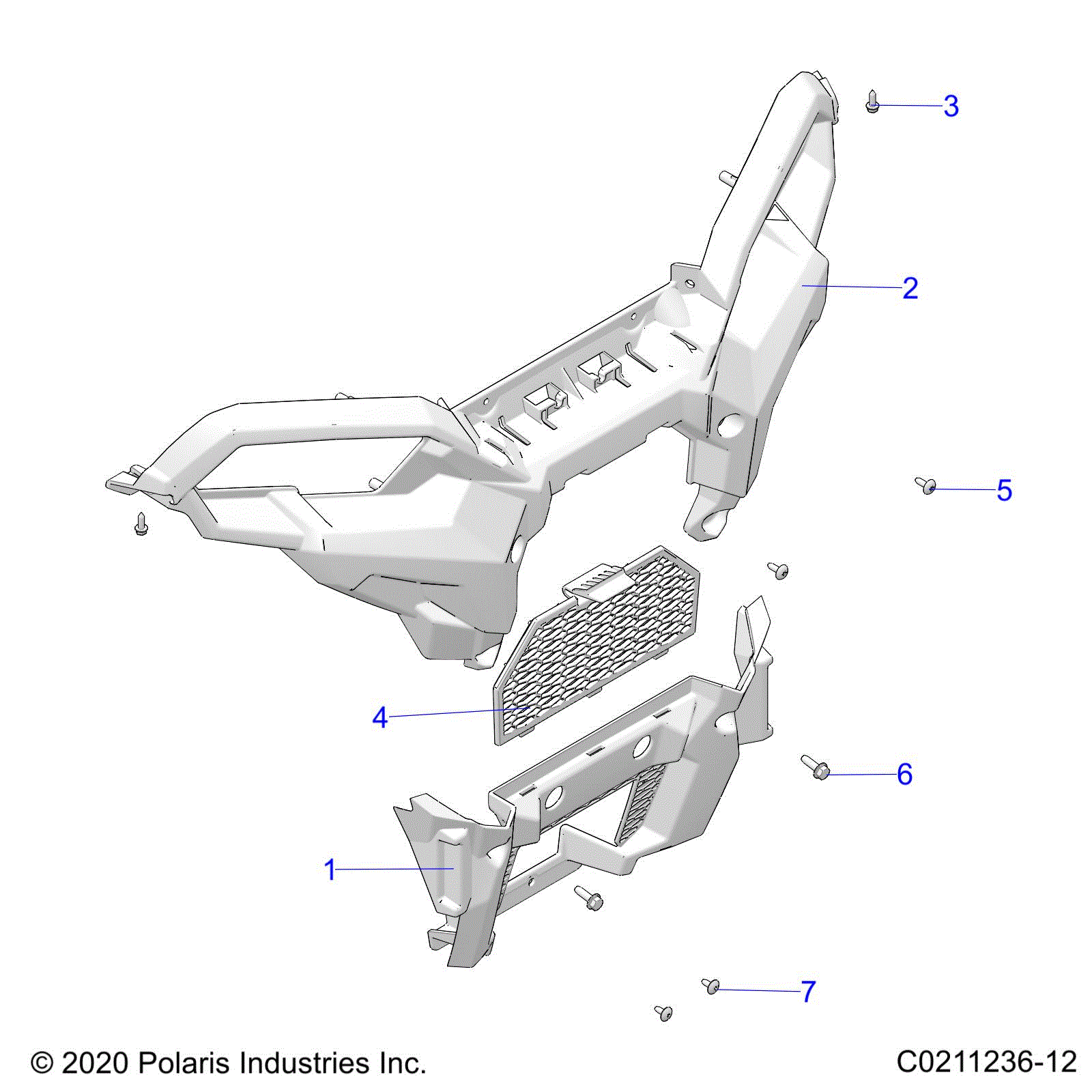 Polaris OEM Schematic | BODY: FRONT BUMPER Witchdoctors