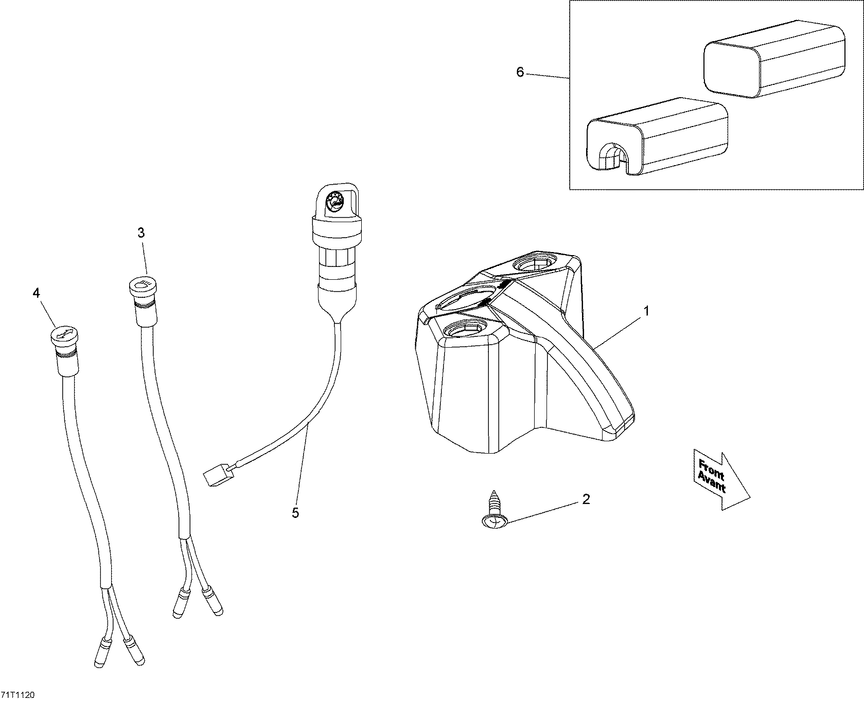 An Image of a Genuine Can-Am Parts Schematic Diagram showing the schematic - INDICATOR LIGHTS AND COVER