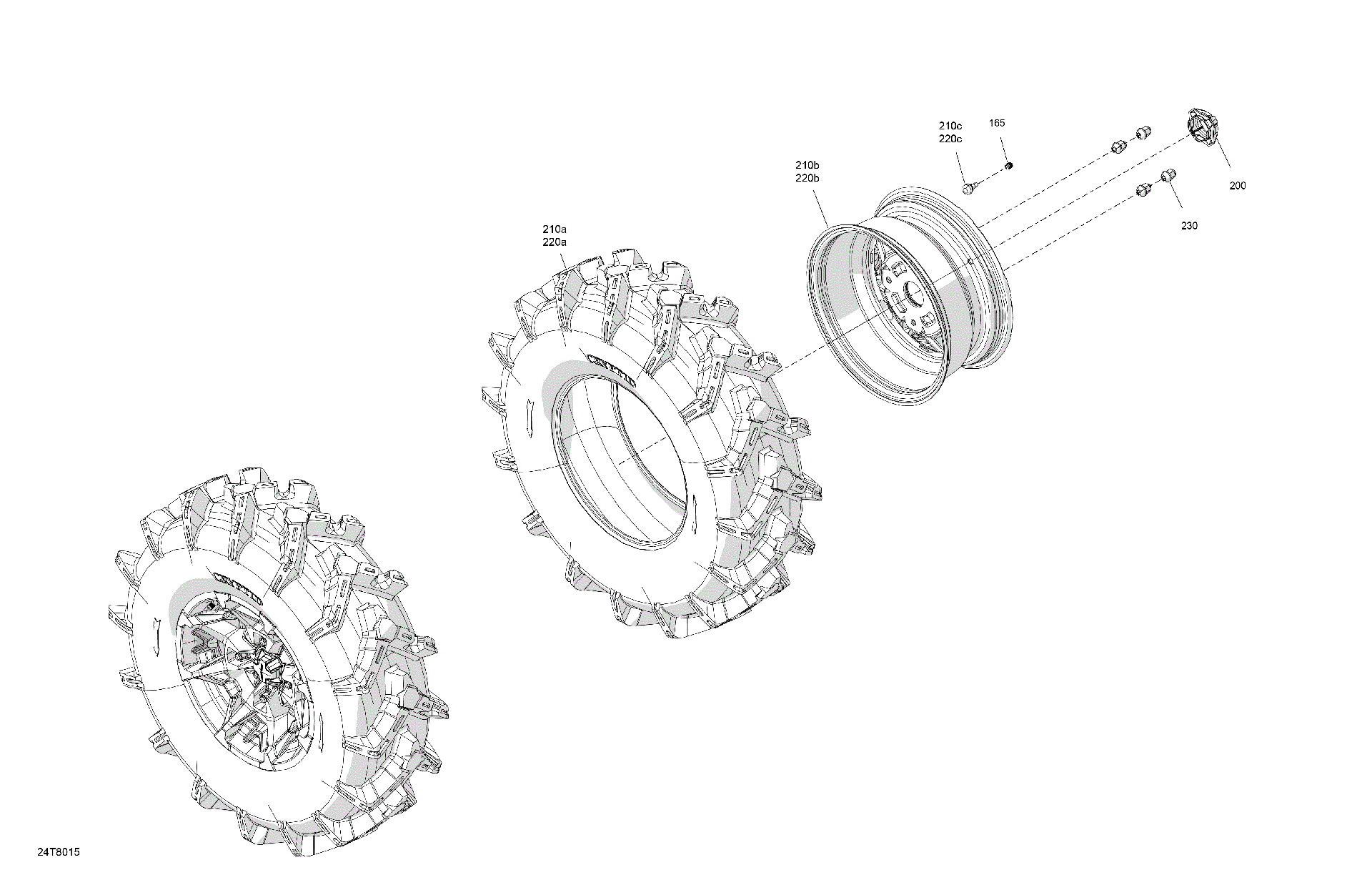 An Image of a Genuine Can-Am Parts Schematic Diagram showing the schematic - DRIVE - FRONT WHEELS
