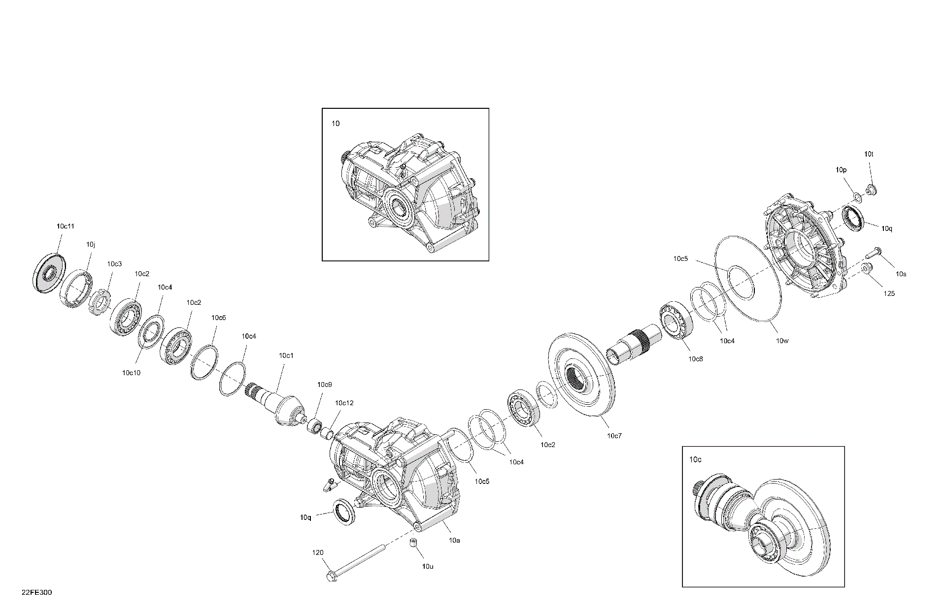 An Image of a Genuine Can-Am Parts Schematic Diagram showing the schematic - DRIVE - FINAL DRIVE UNIT