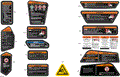 BODY - WARNING DECALS - 2026 CAN AM OUTLANDER 700 4X4 - CALI - LEGION RED
