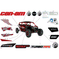 BODY - DECALS - 2025 CAN AM MAVERICK MAX TURBO RR X RS SAS 72 INCH - FIERY RED METALLIC - 72" WIDTH