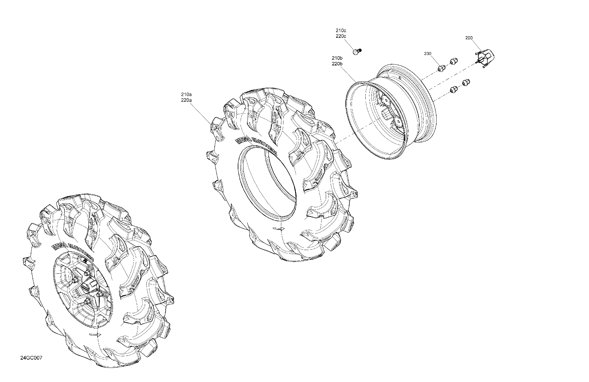 An Image of a Genuine Can-Am Parts Schematic Diagram showing the schematic - DRIVE - FRONT WHEELS