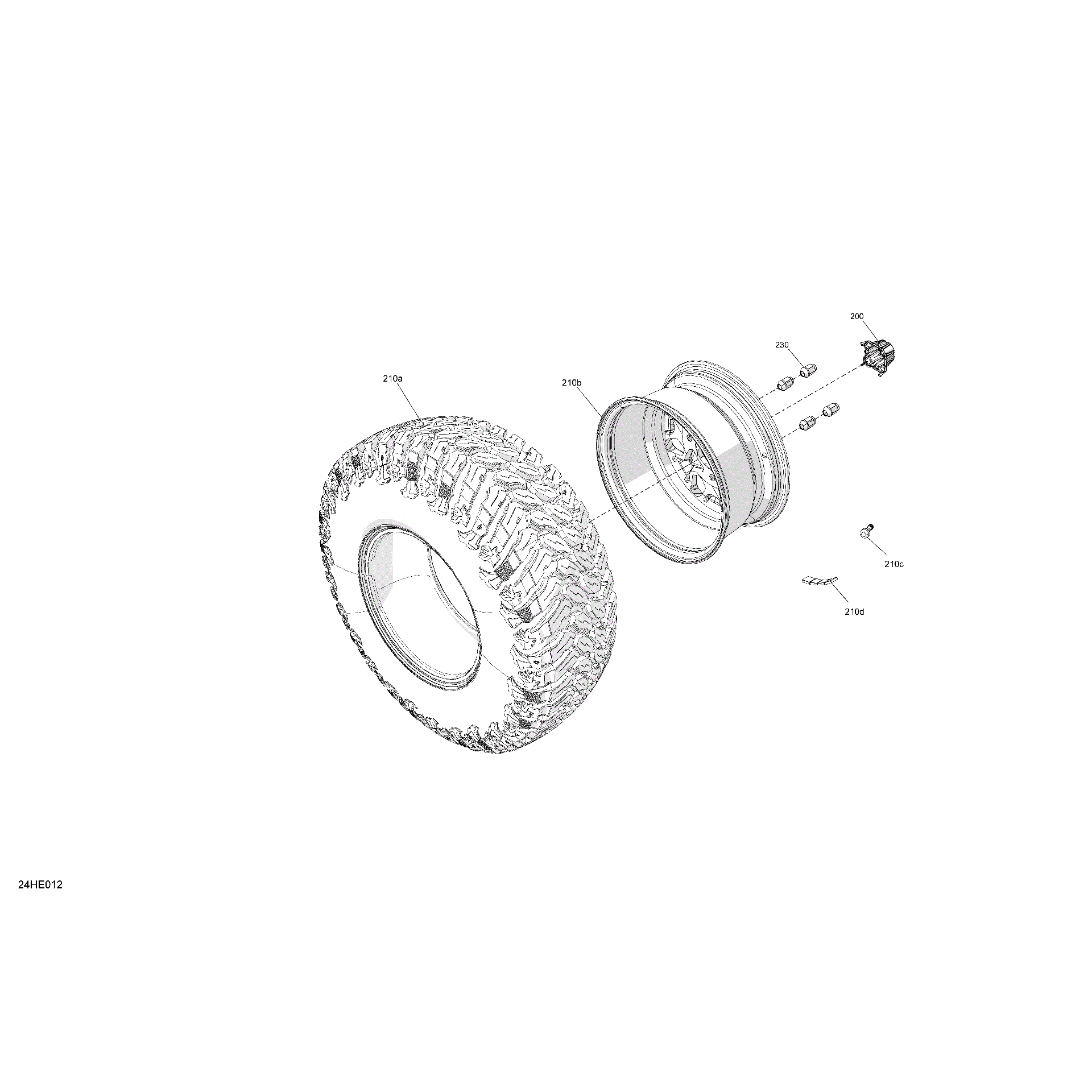 An Image of a Genuine Can-Am Parts Schematic Diagram showing the schematic - DRIVE - FRONT WHEELS