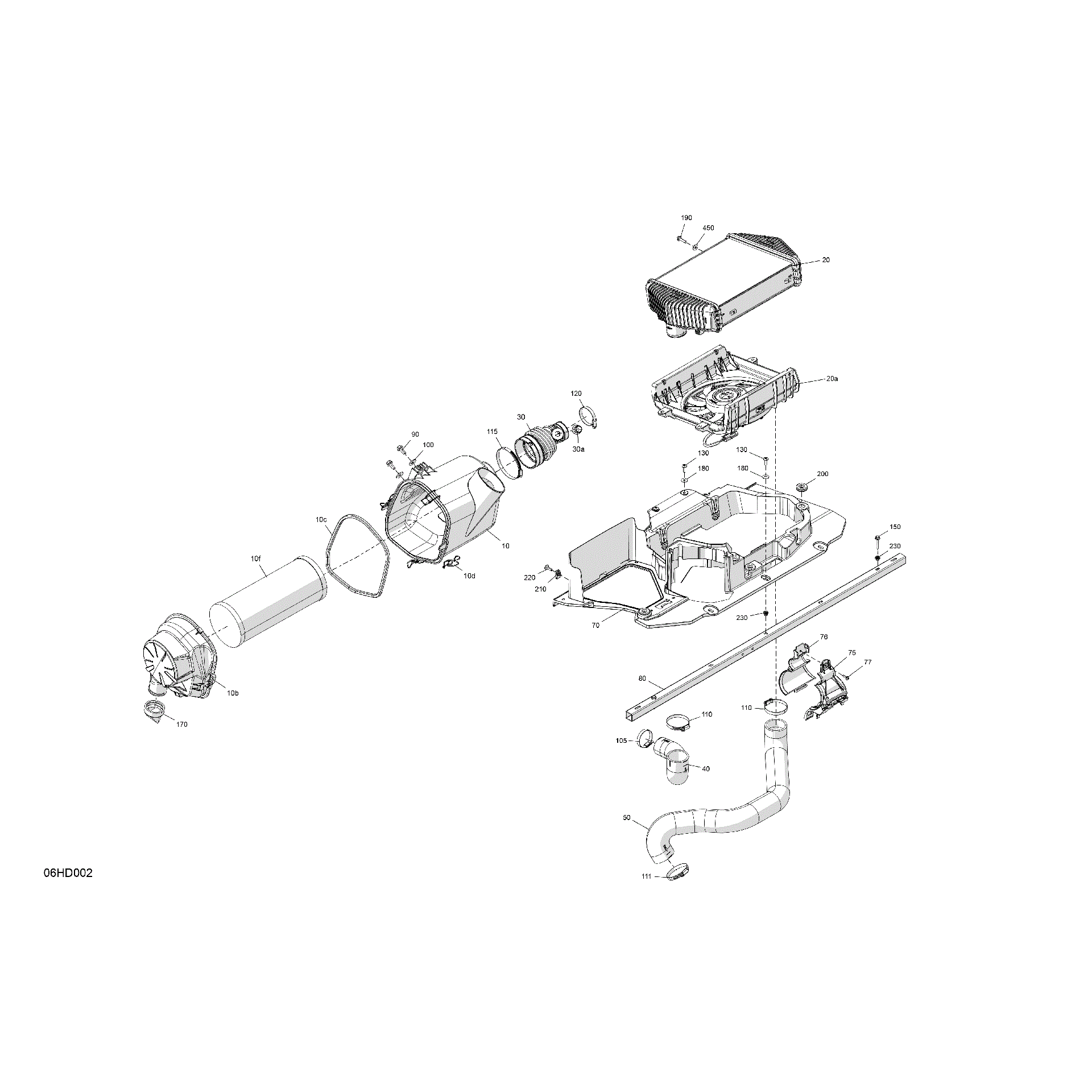 An Image of a Genuine Can-Am Parts Schematic Diagram showing the schematic - ENGINE - AIR INTAKE