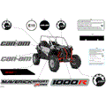 BODY - DECALS - 2025 CAN AM MAVERICK SPORT 1000R EFI X MR - HYPER SILVER - 64" WIDTH