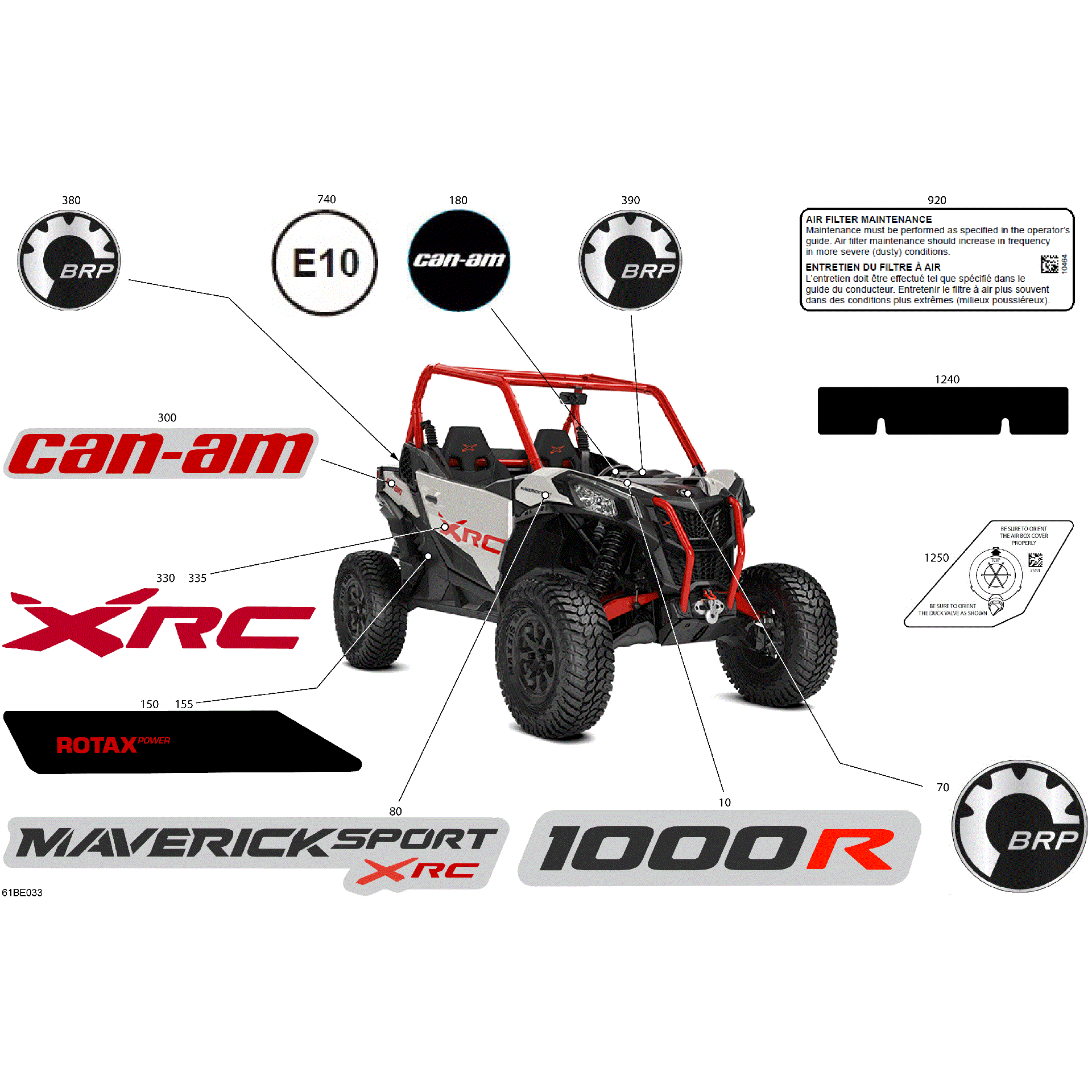 An Image of a Genuine Can-Am Parts Schematic Diagram showing the schematic - BODY - DECALS