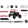 BODY - DECALS - 2025 CAN AM MAVERICK SPORT 1000R EFI X RC - HYBRID WHITE PEARL - 64" WIDTH CALI