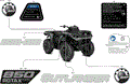 BODY - FEATURE DECALS - 2026 CAN AM OUTLANDER 850 4X4 DPS - GRANITE GREY