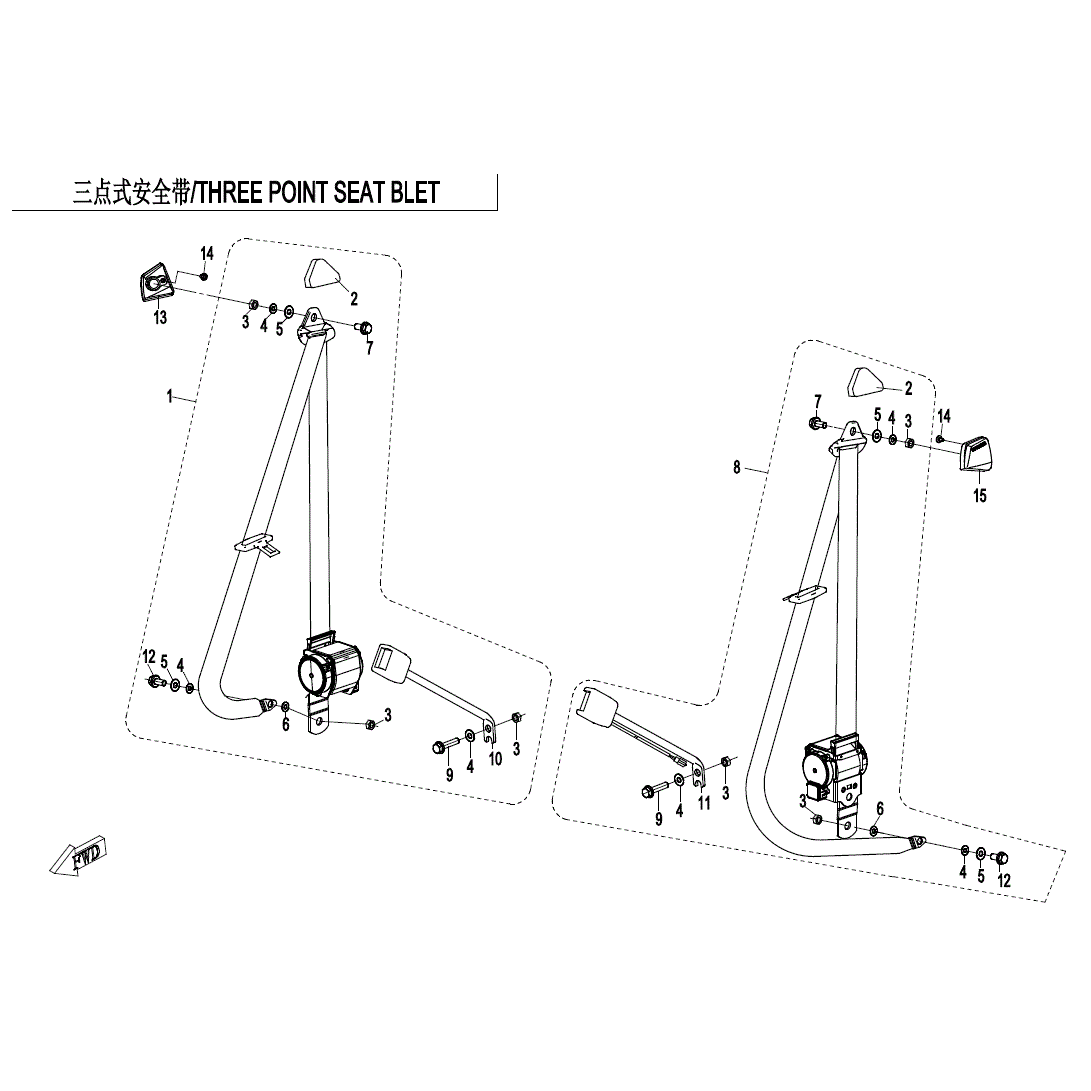 7/16 Nut by CF Moto 9030-341002 OEM Hardware 9030-341002 Northstar Polaris