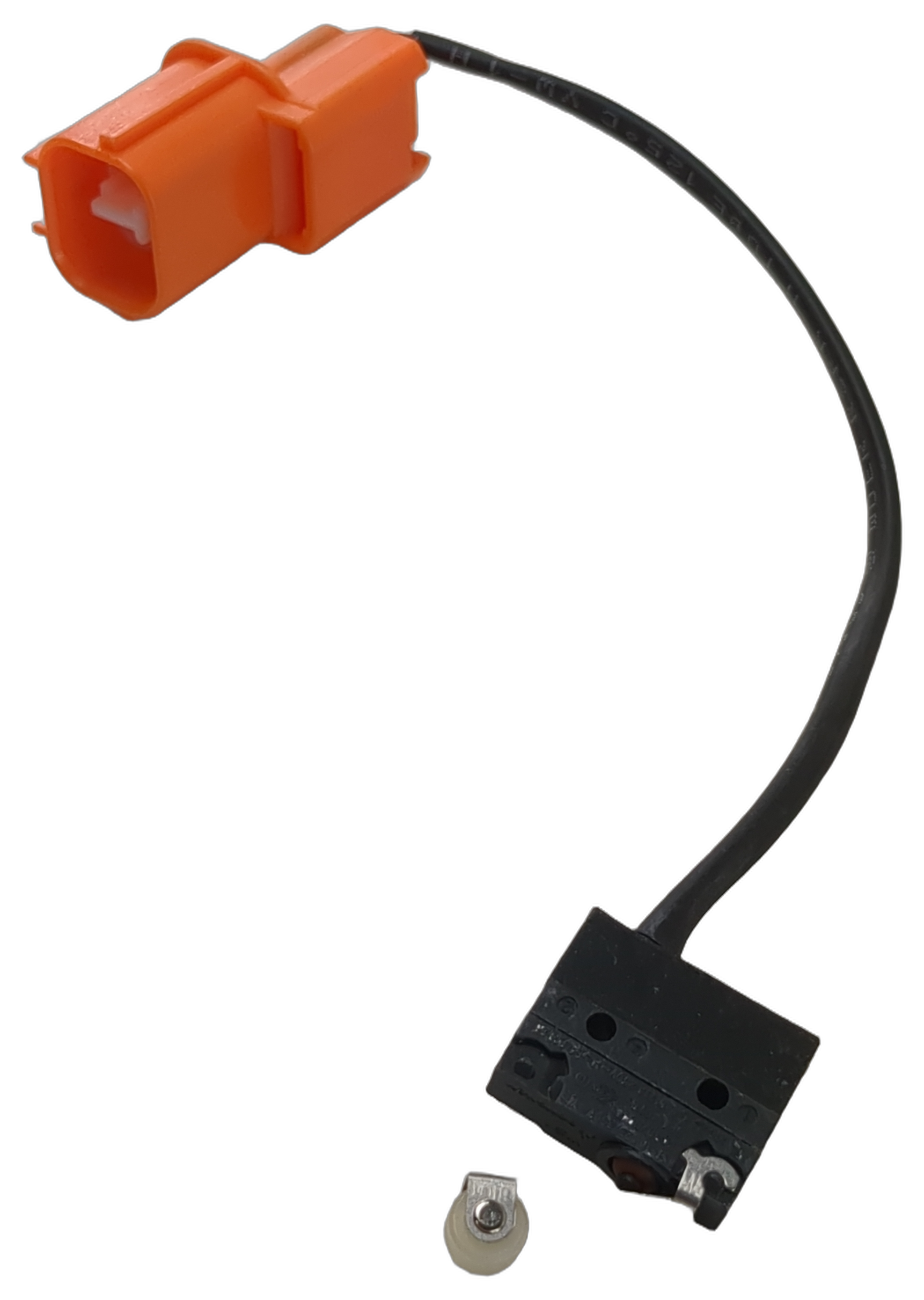 CFMOTO parking switch with an orange two-pin connector, black wire, and rectangular black switch body.