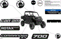 BODY - DECALS - 2024 CAN AM COMMANDER 700 EFI XT - TIMELESS BLACK METALLIC - 60" WIDTH CALI
