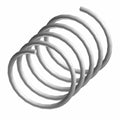 Chrome spring clutch coil with black inner shadowing, tightly wound metal coil for off-road vehicle parts.