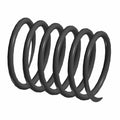 Black coiled metal clutch spring with thick, uniform loops designed for Polaris vehicles.