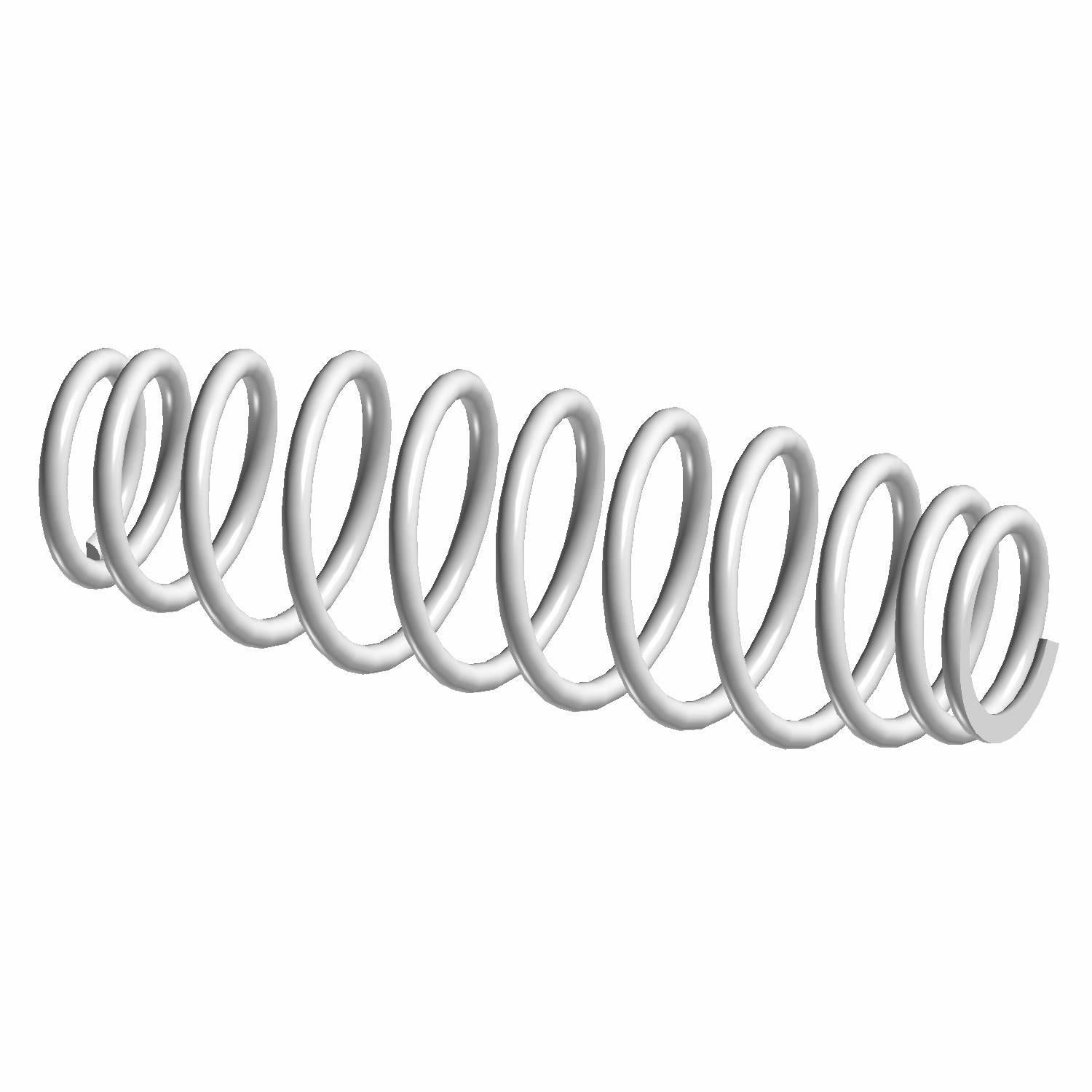 Matte black coil spring with tightly wound coils, designed for Polaris off-road vehicles.
