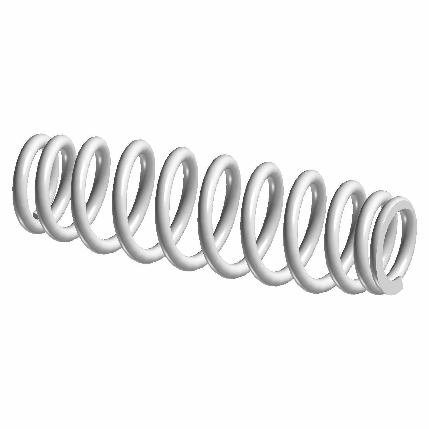 Matte black heavy-duty coil spring with consistent spacing and sturdy metal construction.