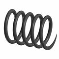 Black heavy-duty coil clutch spring with thick wire winding for ATV use.