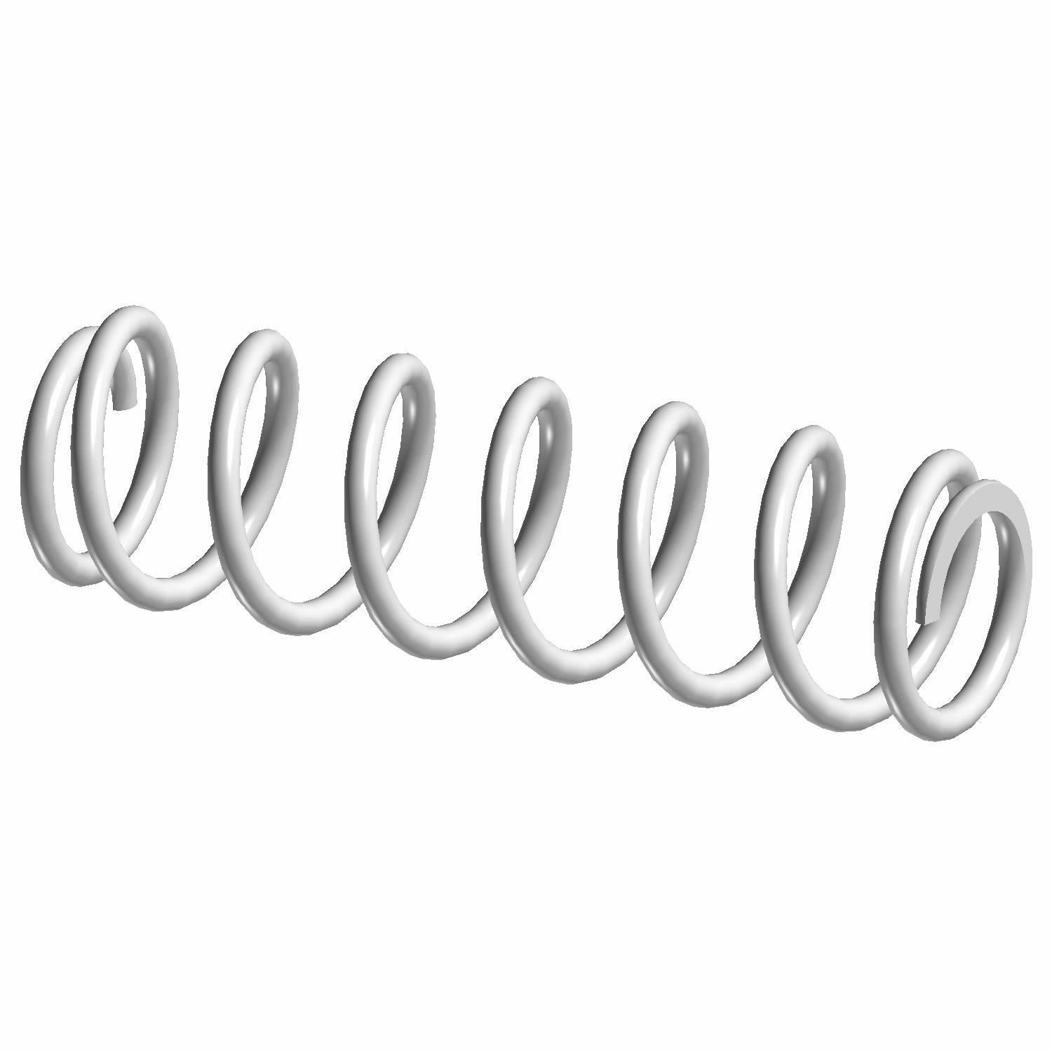 Coiled metallic front suspension spring in blue-gray finish for Polaris offroad vehicle.