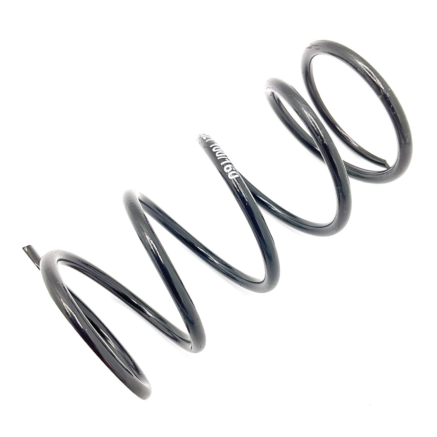 Black metal coil clutch spring with tapered ends, designed for Polaris off-road vehicles.