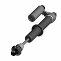 Matte black Polaris 2.0 piggyback reservoir shock with silver mounting eyelets and cylindrical reservoir canister.
